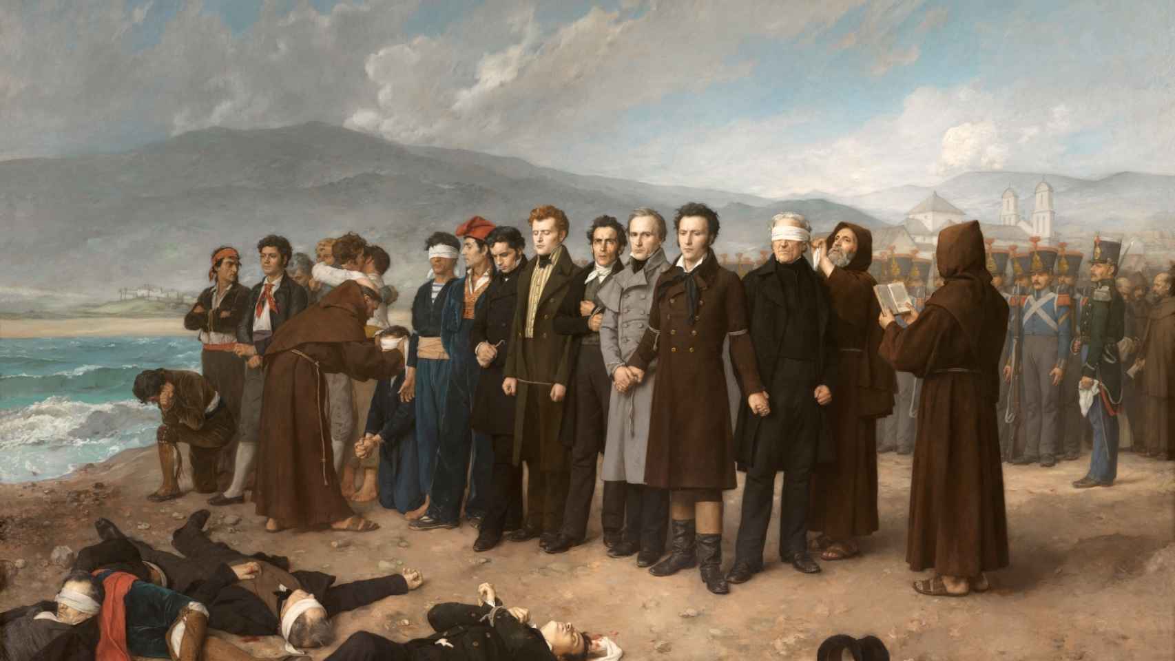 'Fusilamiento de Torrijos y sus compañeros en las playas de Málaga', por Antonio Gisbert.
