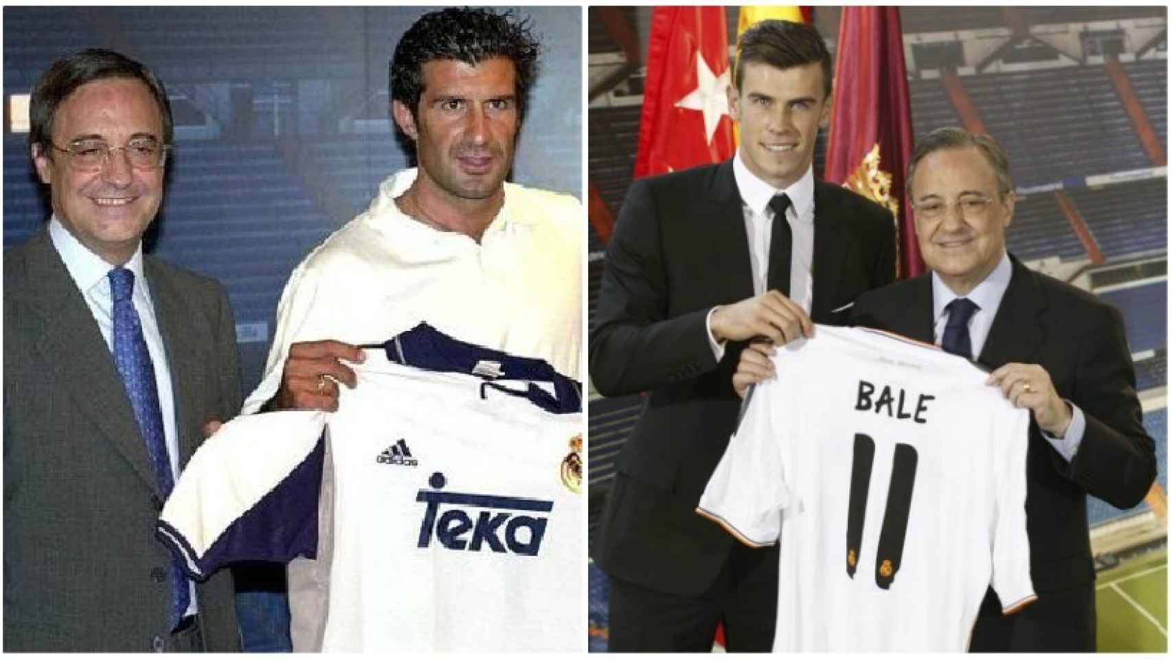 De Figo a Bale: los galácticos 'imposibles' fichados por Florentino Pérez en el Real Madrid