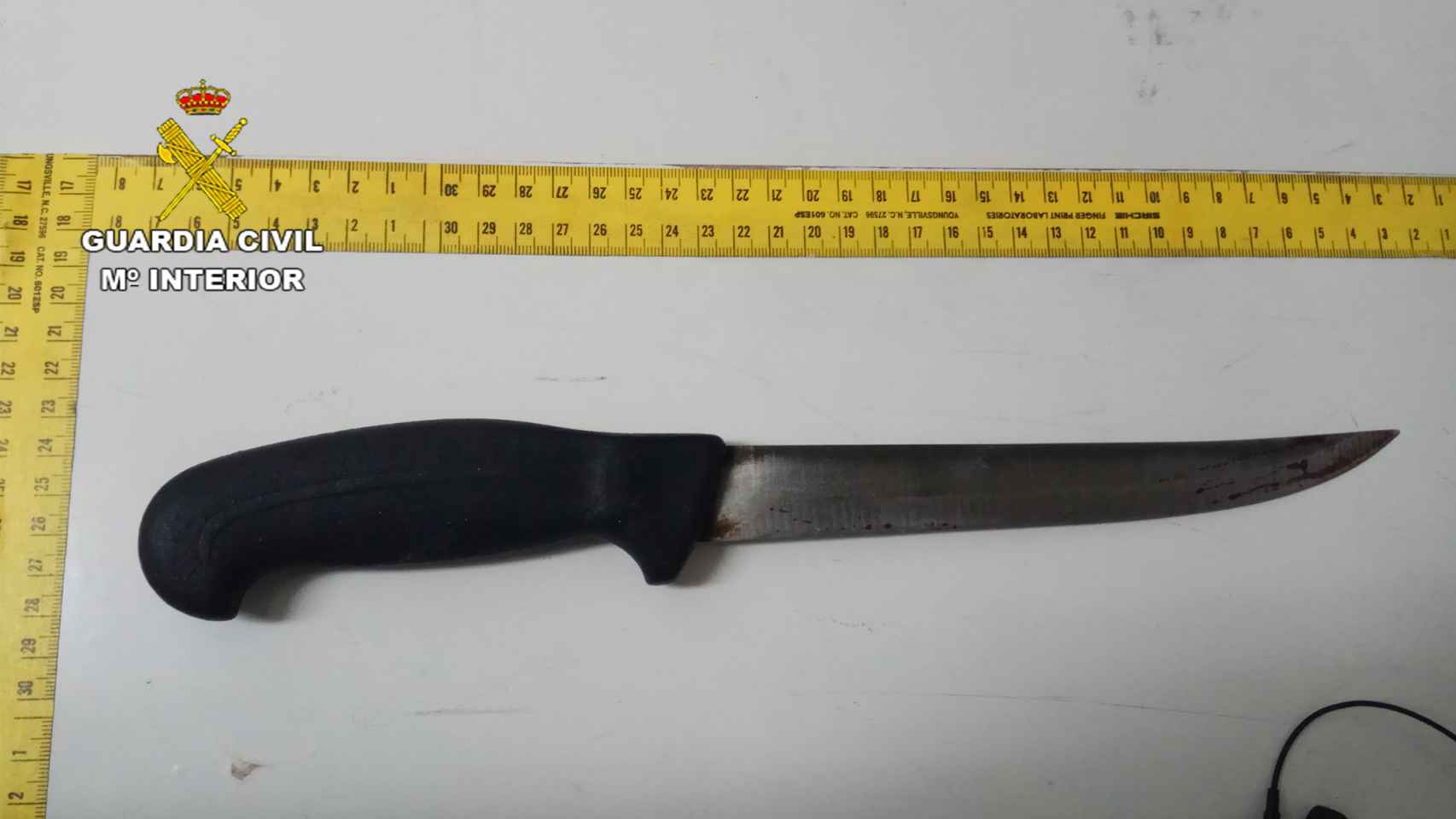 Cuchillo utilizado presuntamente por Sofía.
