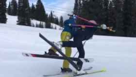Lindsey Vonn practica esquí-ballet