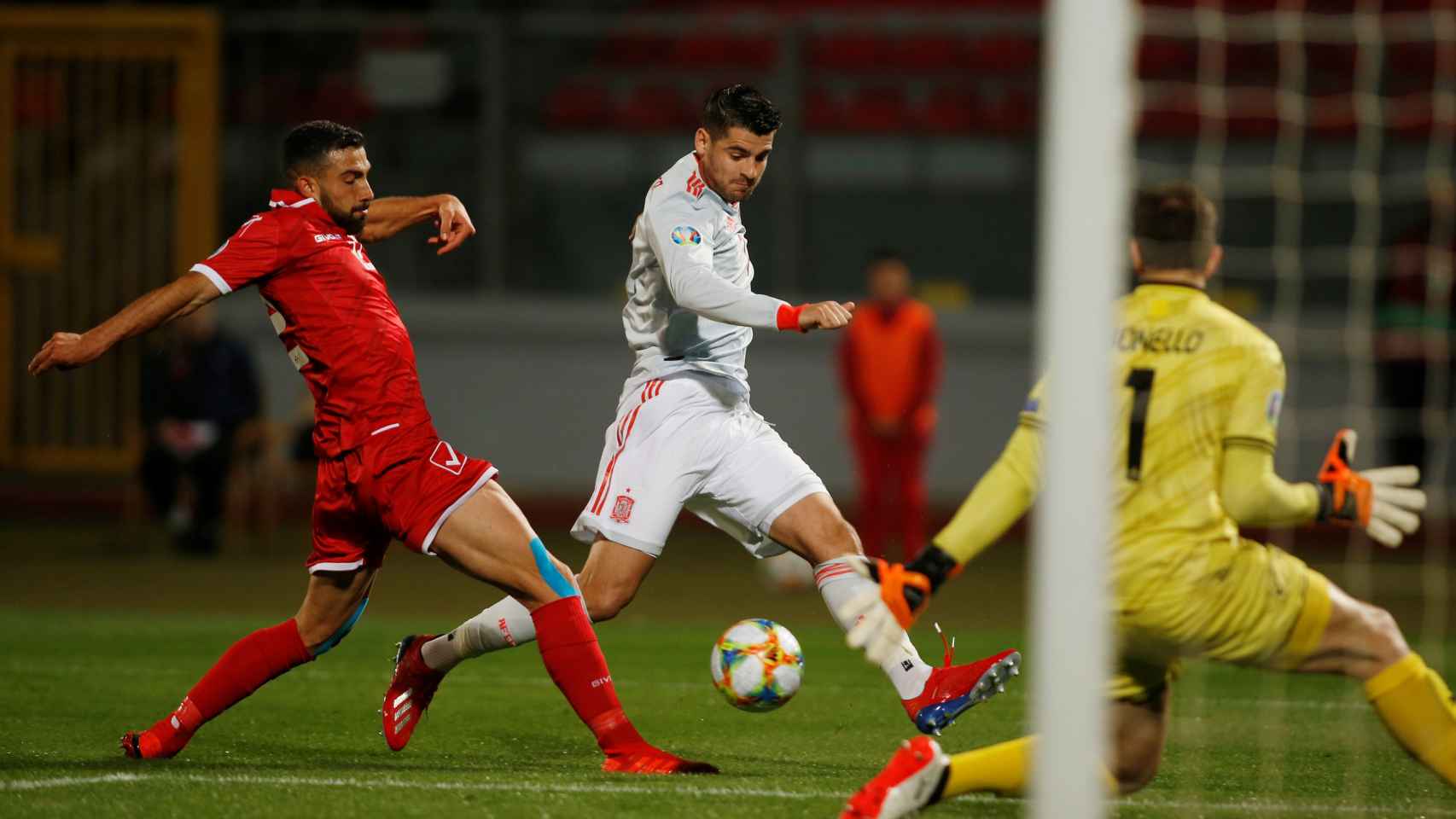 Primer gol de Álvaro Morata con la selección española ante Malta