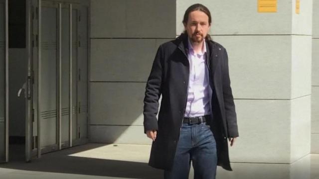 Pablo Iglesias en la Audiencia Nacional.