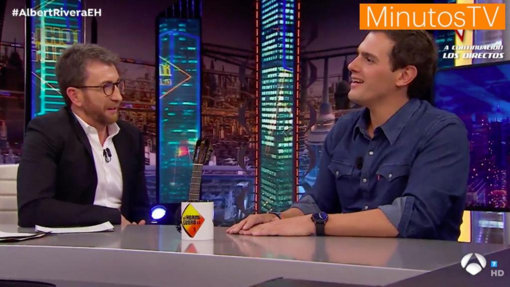 Pablo Motos y Albert Rivera en 'El Hormiguero'.