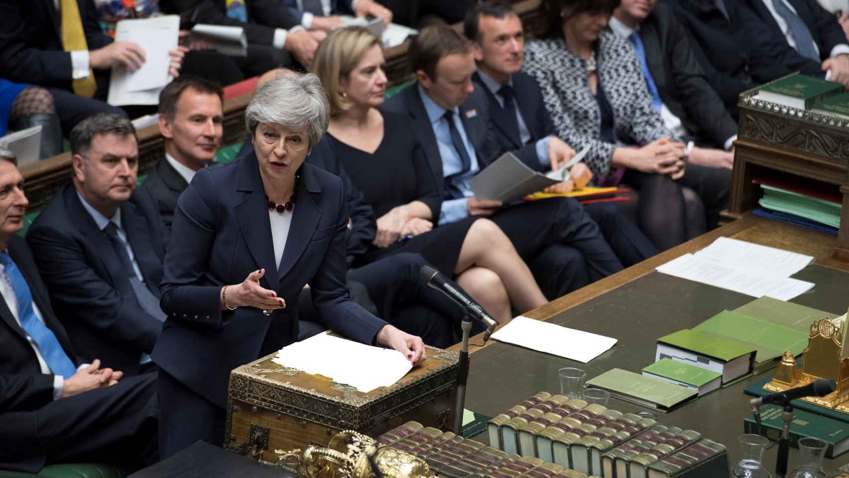 Theresa May en el Parlamento.