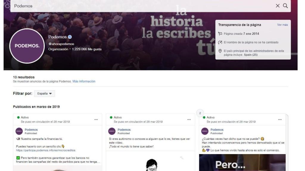 Anuncio Podemos
