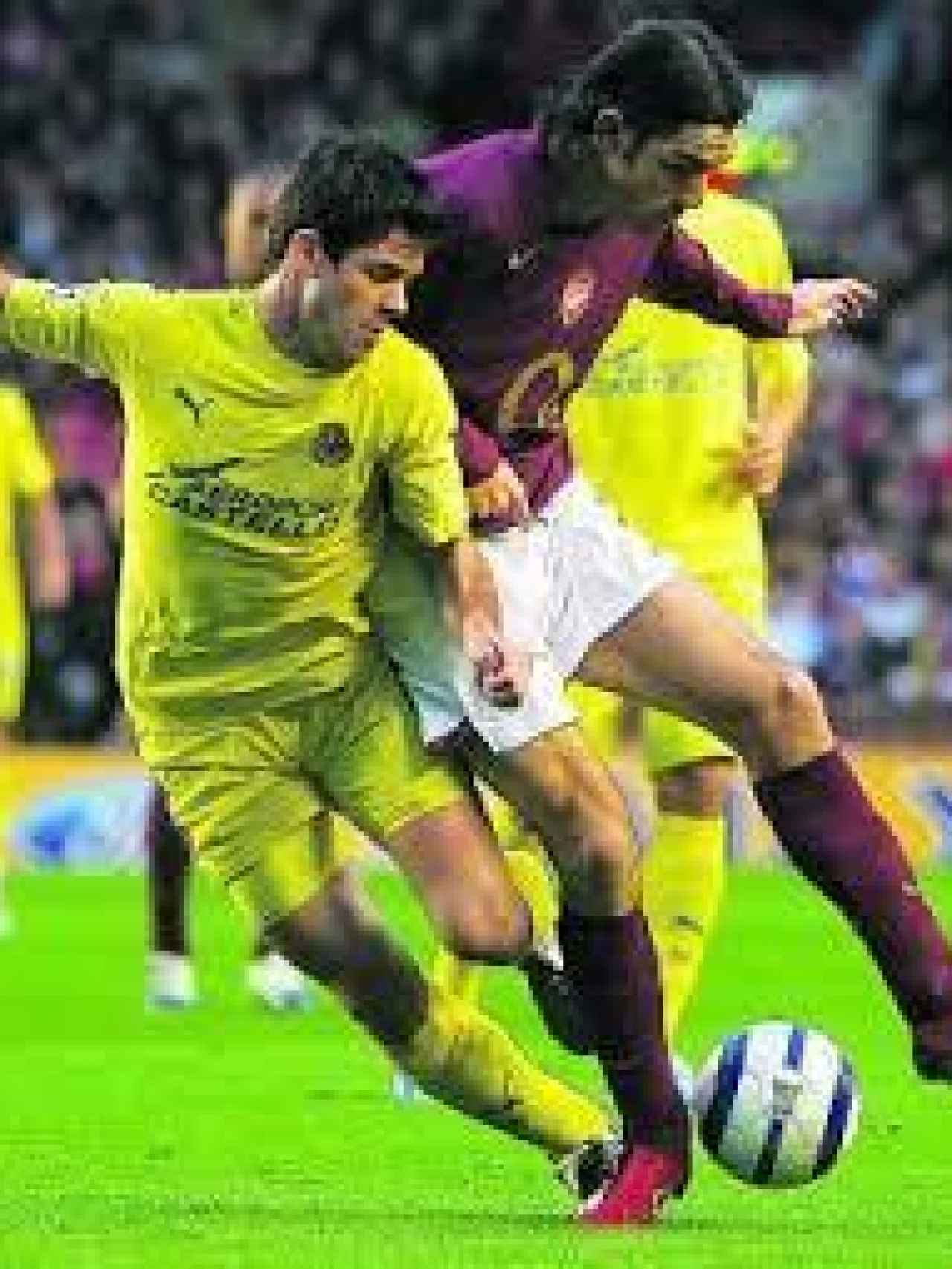 Arzo, con el Villarreal, durante el partido contra el Arsenal.