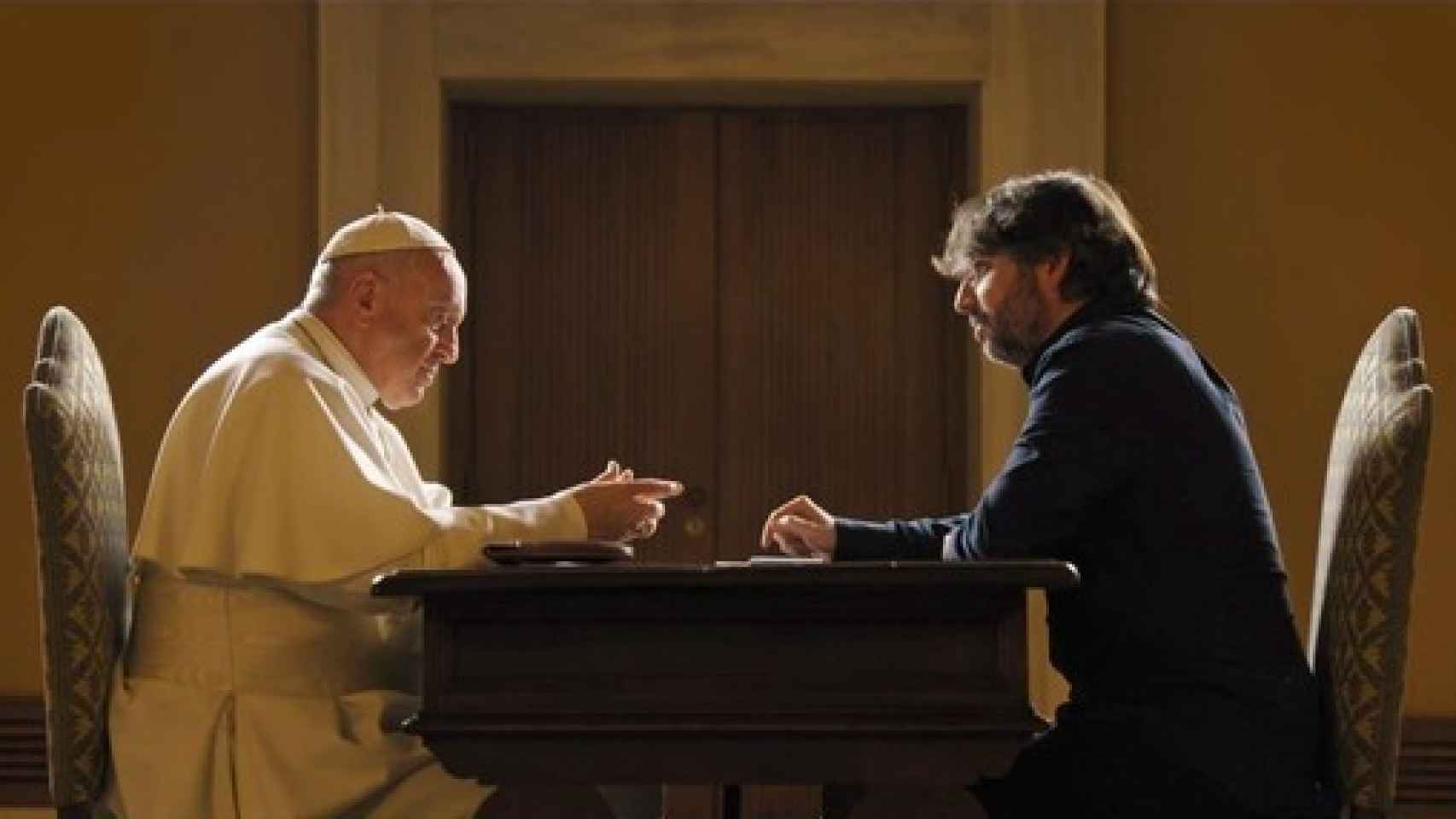 Évole entrevista a Jorge Bergoglio en el Vaticano