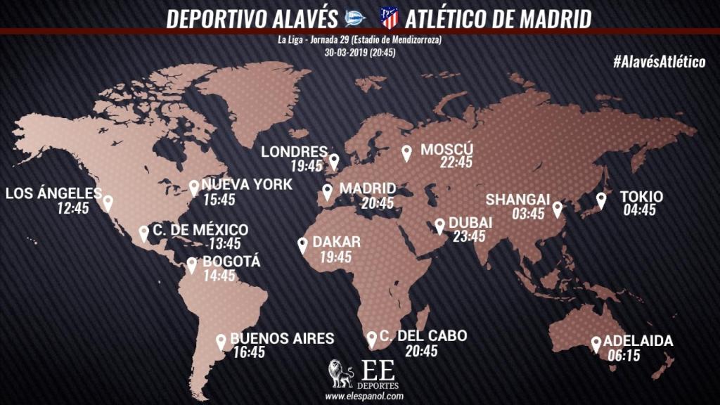 Horario Alavés - Atlético de Madrid