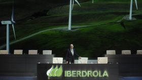 El presidente de Iberdrola, Ignacio Sánchez Galán, durante la junta de accionistas.