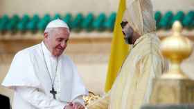 El papa Francisco junto al rey de Marruecos, Mohamed VI.
