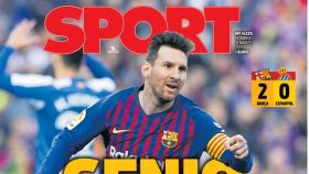 La portada del diario Sport (31/03/2019)