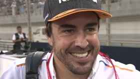 Fernando Alonso, antes de la carrera en Bahréin