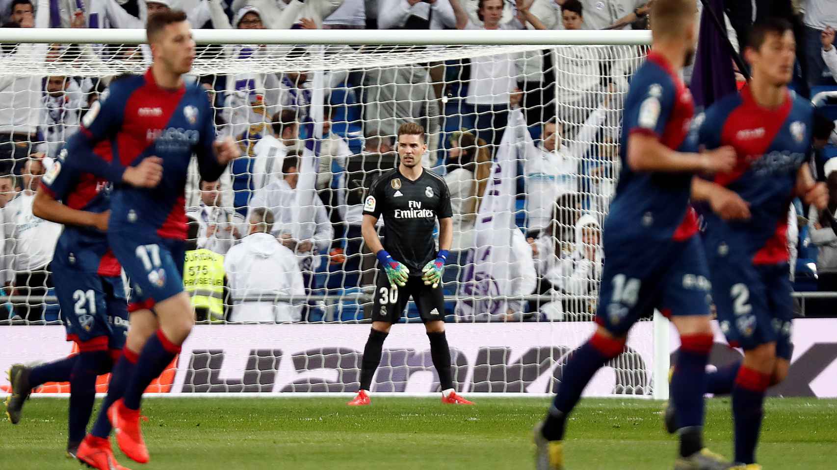 Luca Zidane, tras el gol del Huesca