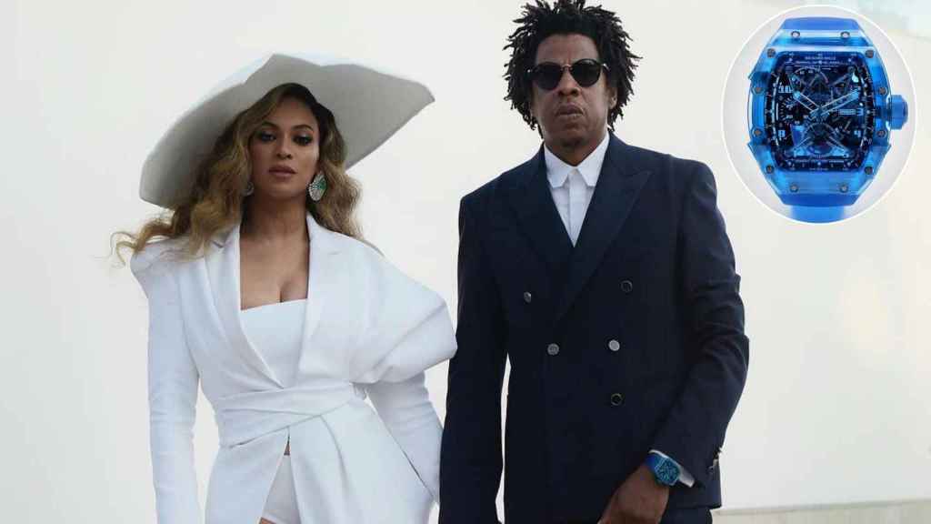 Beyoncé y Jay-Z con reloj de zafiros de Richard Mille.