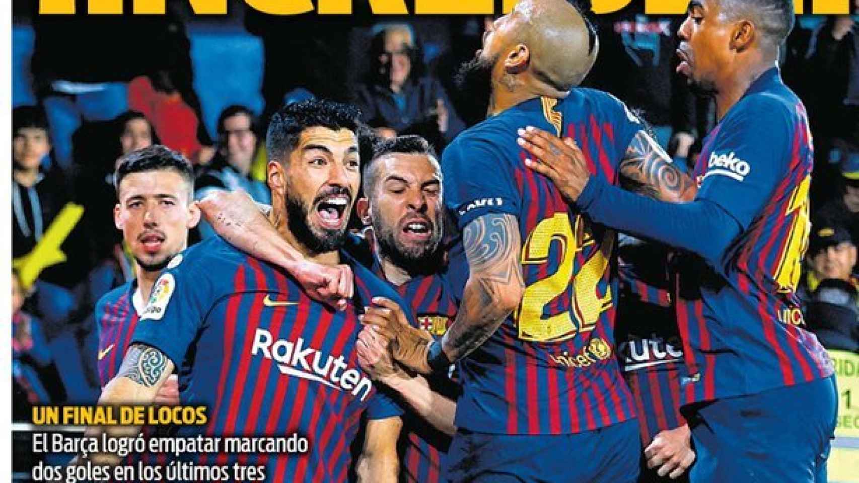 La portada del diario Sport (03/04/2019)