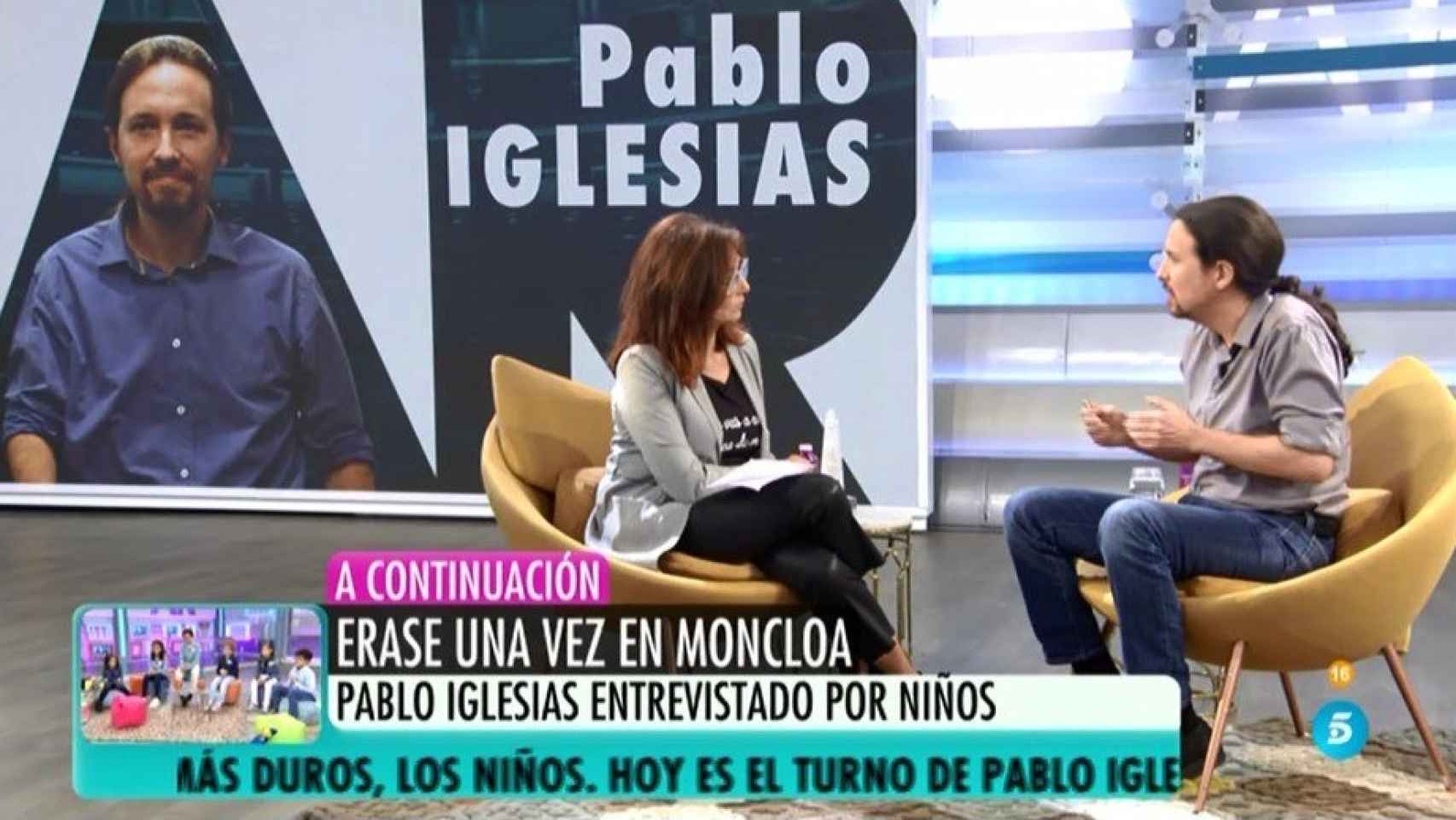 Ana Rosa Quintana entrevista a Pablo Iglesias.