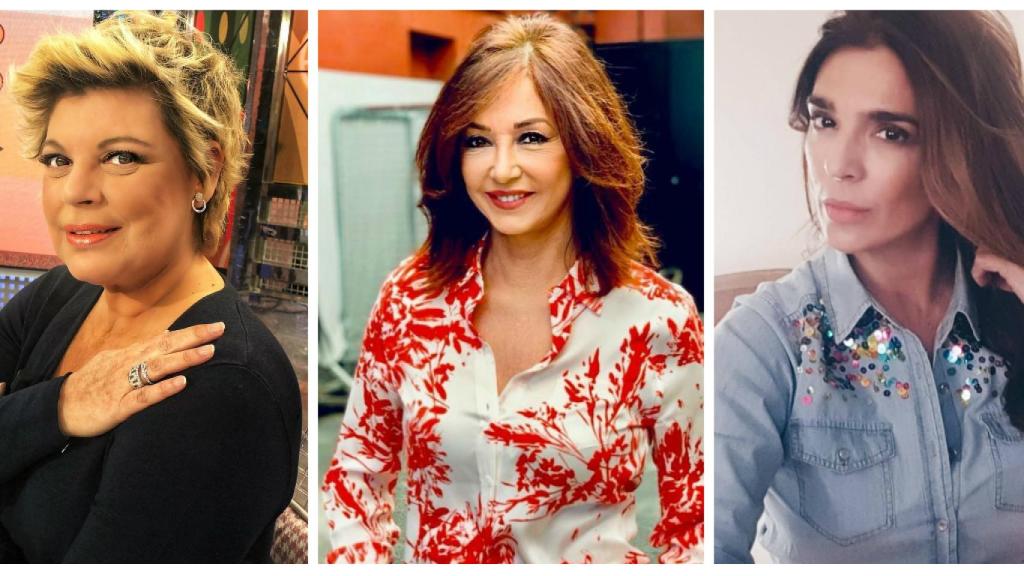 Terelu Campos, Ana Rosa Quintana y Raquel Bollo en un combo JALEOS.