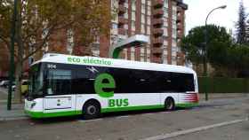 Un autobús eléctrico de CAF de la flota de Valladolid.