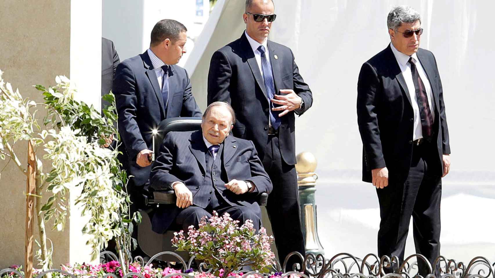 Abdelaziz Bouteflika una de las últimas veces que fue visto en Argelia en abril de 2018.