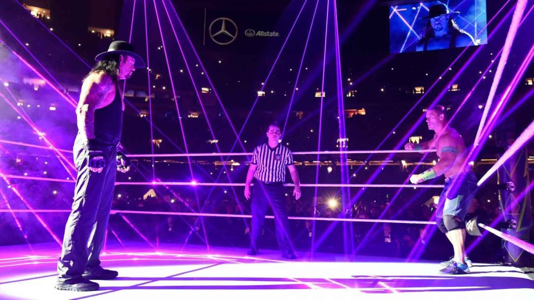 Undertaker y John Cena en Wrestlemania 34. Foto: wwe.com