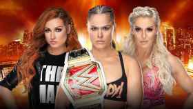Becky Lynch, Ronda Rousey y Charlotte Flair