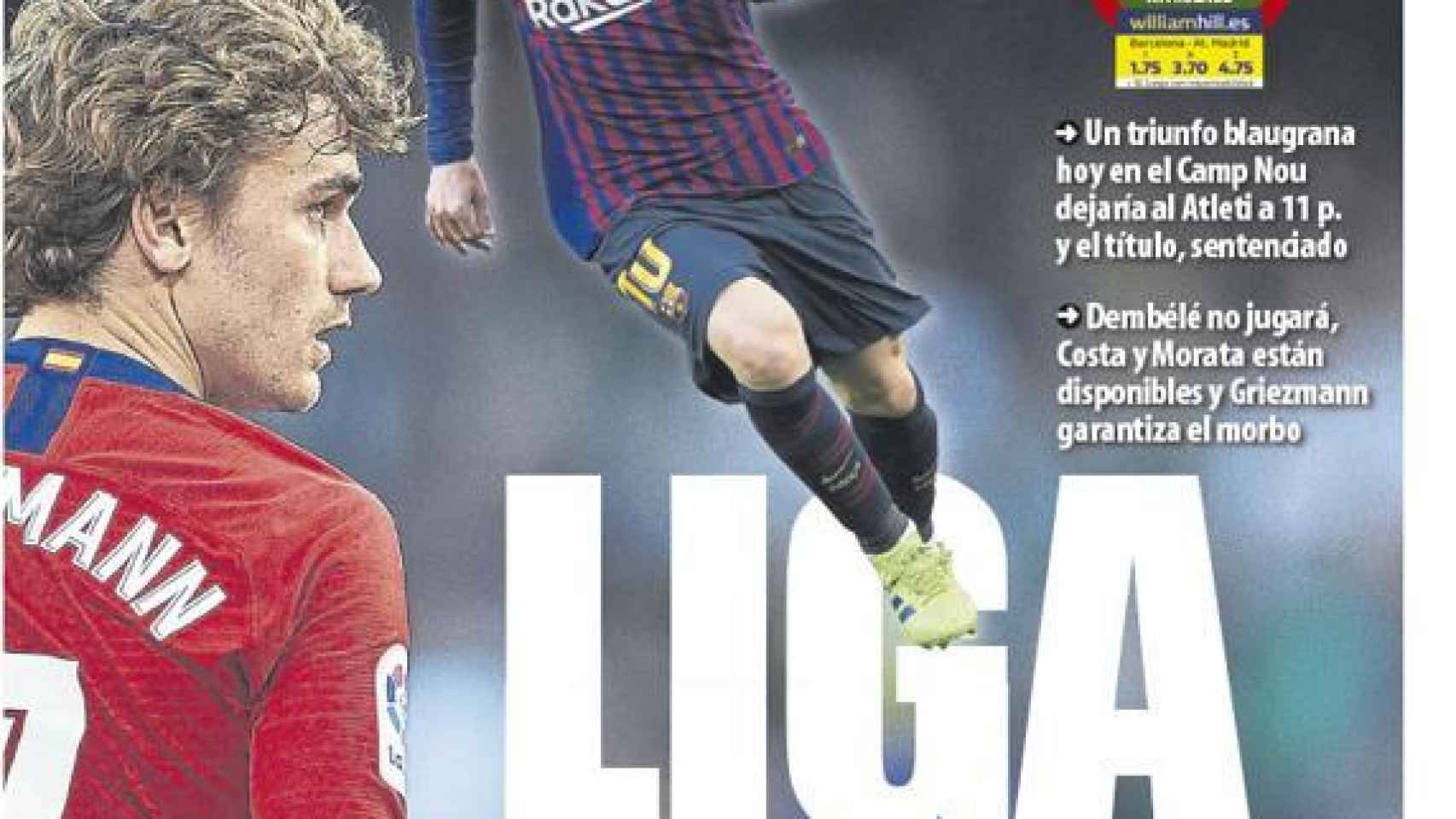 Portada del Mundo Deportivo (6/4/2019)