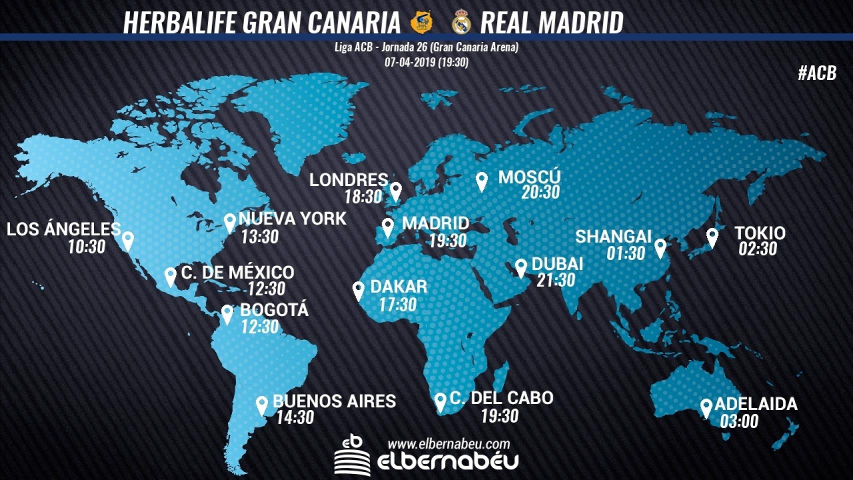 Horario Herbalife Gran Canaria - Real Madrid