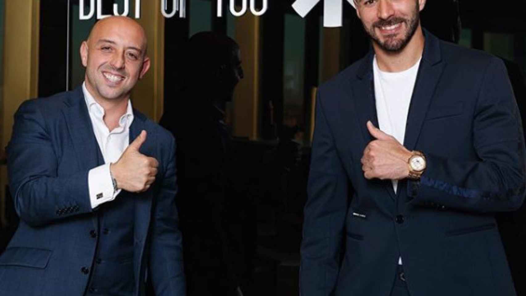 Óscar Ribot, CEO de Best of You, y Karim Benzema