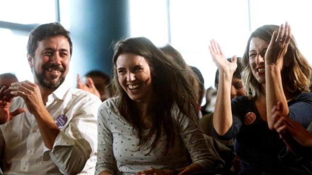 Irene Montero en el acto político en A Coruña.