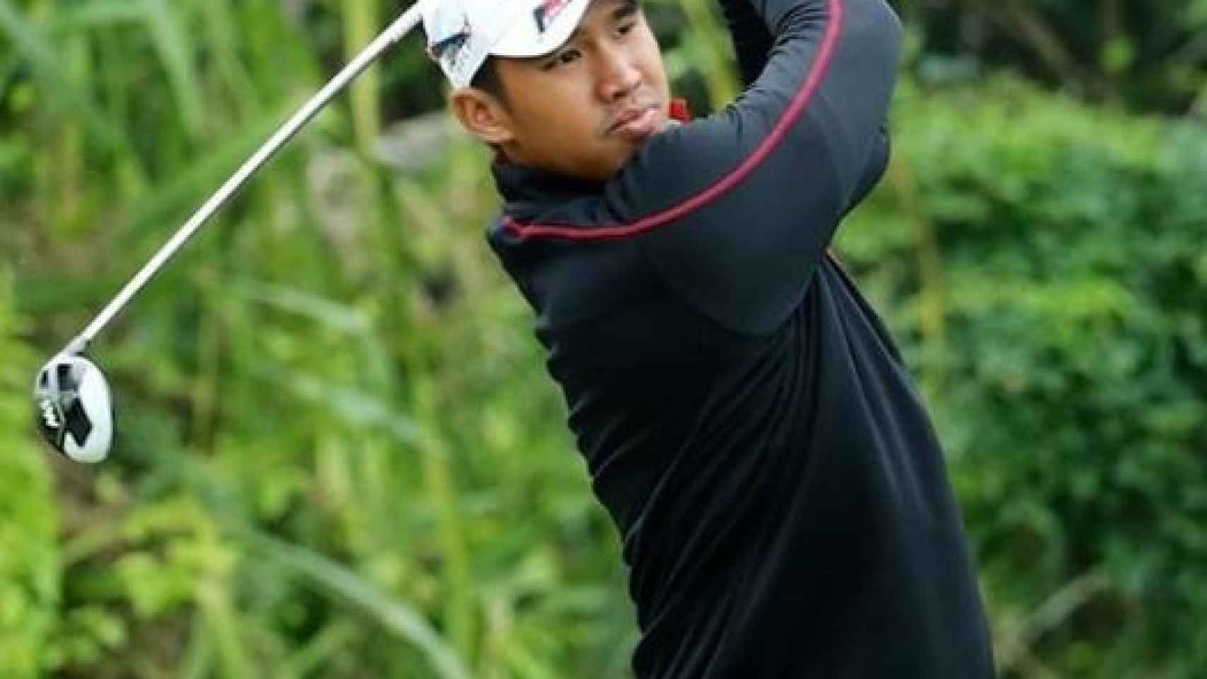El golfista malayo Arie Irawan . Foto: Twitter: (@arieirawan54)