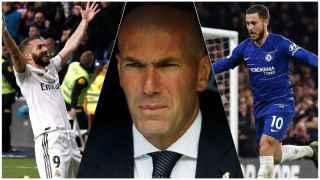 De Benzema a Hazard: la delantera que prepara Zidane en el Real Madrid