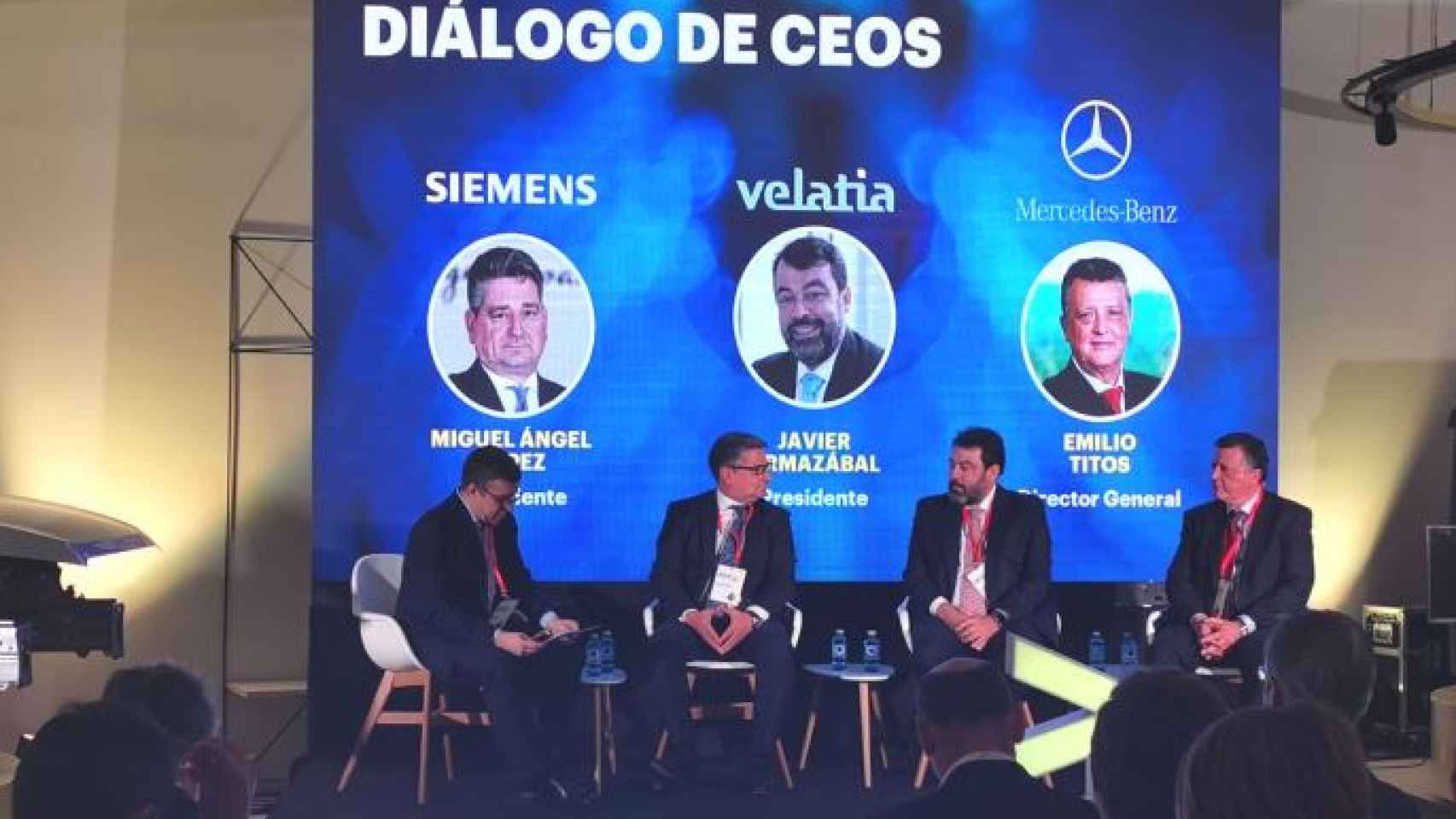 Los CEO de Siemens, Velatia y Mercedes Benz en España.