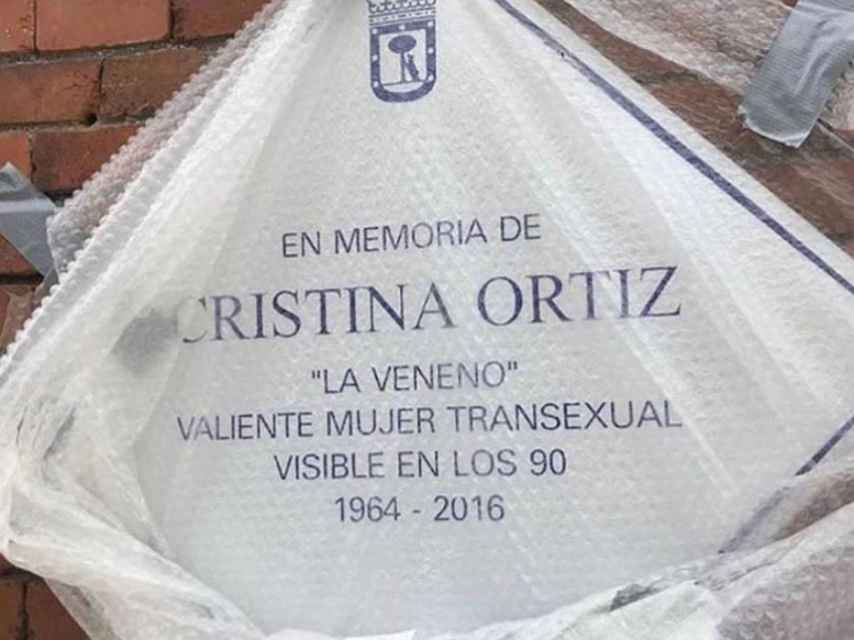La placa-homenaje de Cristina La Veneno
