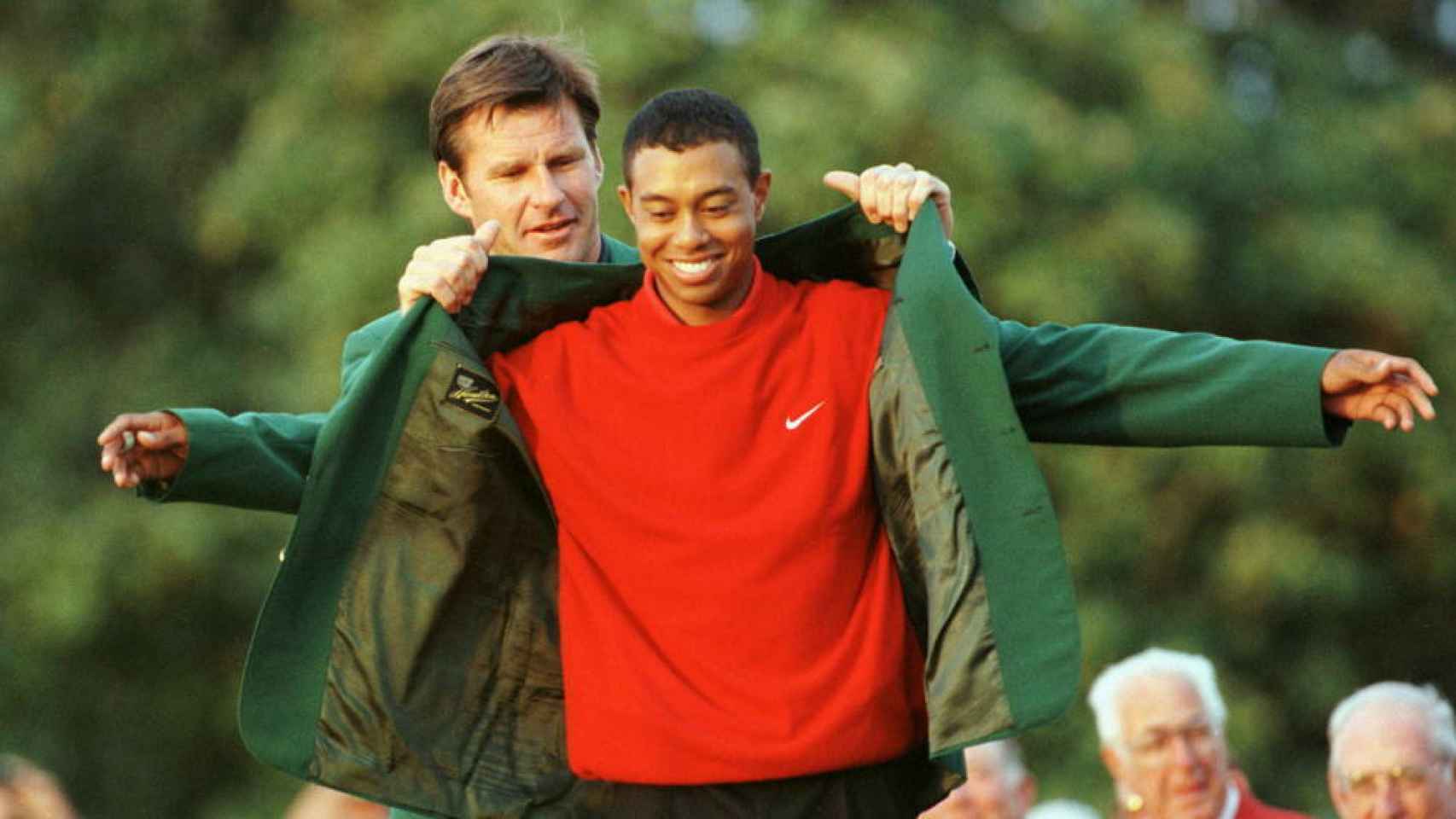 Tiger Woods, campeón del Masters de Augusta en 1997