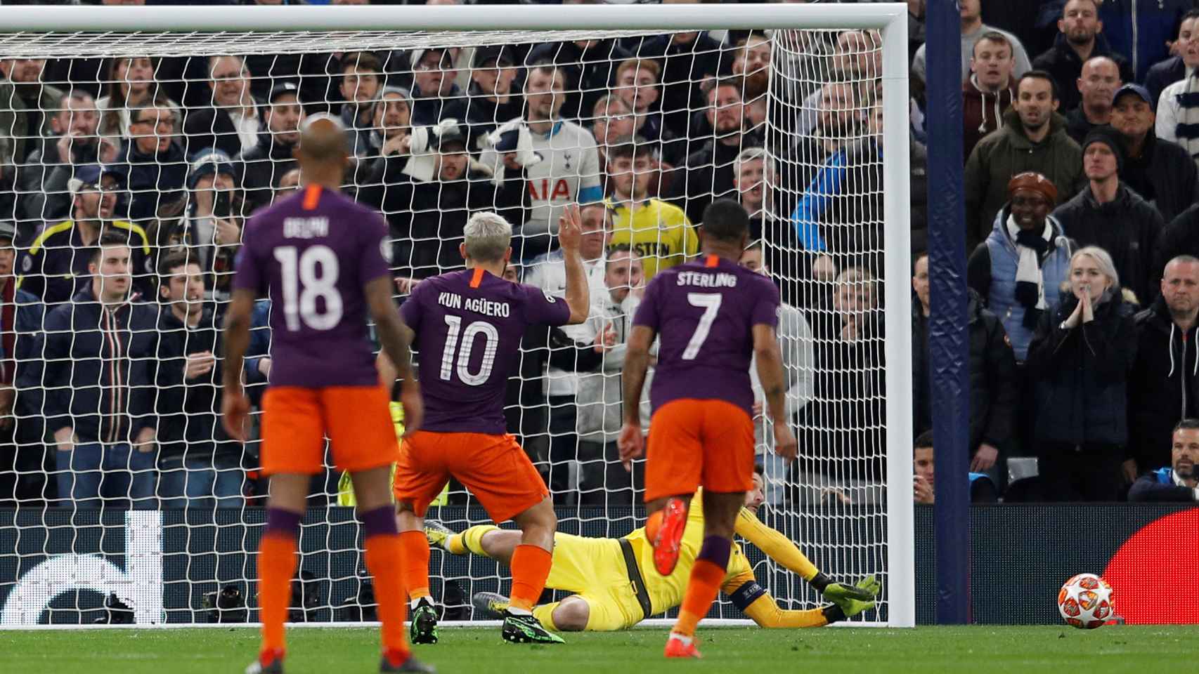 Lloris para el penalti de Agüero en el Tottenham - Manchester City