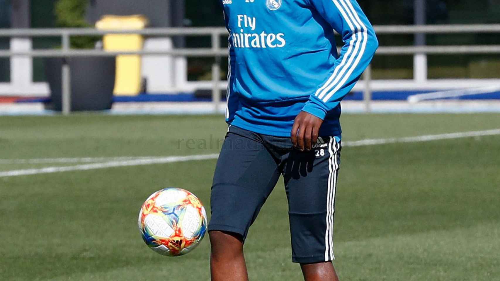 Vinicius Júnior, en un entrenamiento del Real Madrid