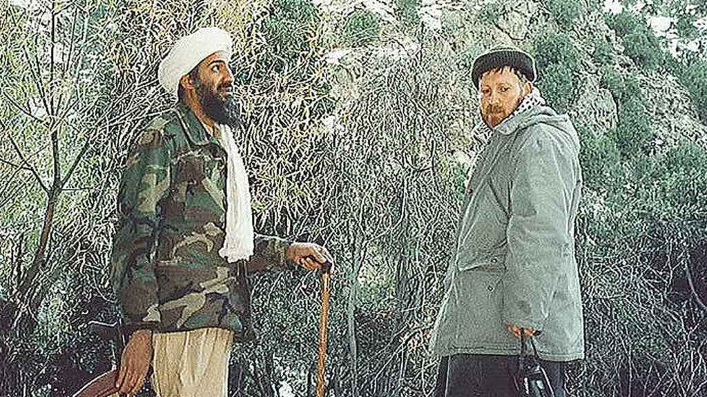 Setmarian junto a Osama Bin Laden, fundador de Al Qaeda.