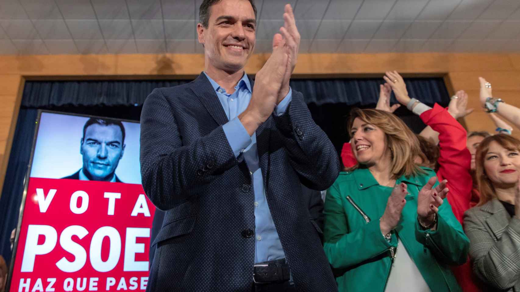 Pedro Sánchez en el inicio de campaña