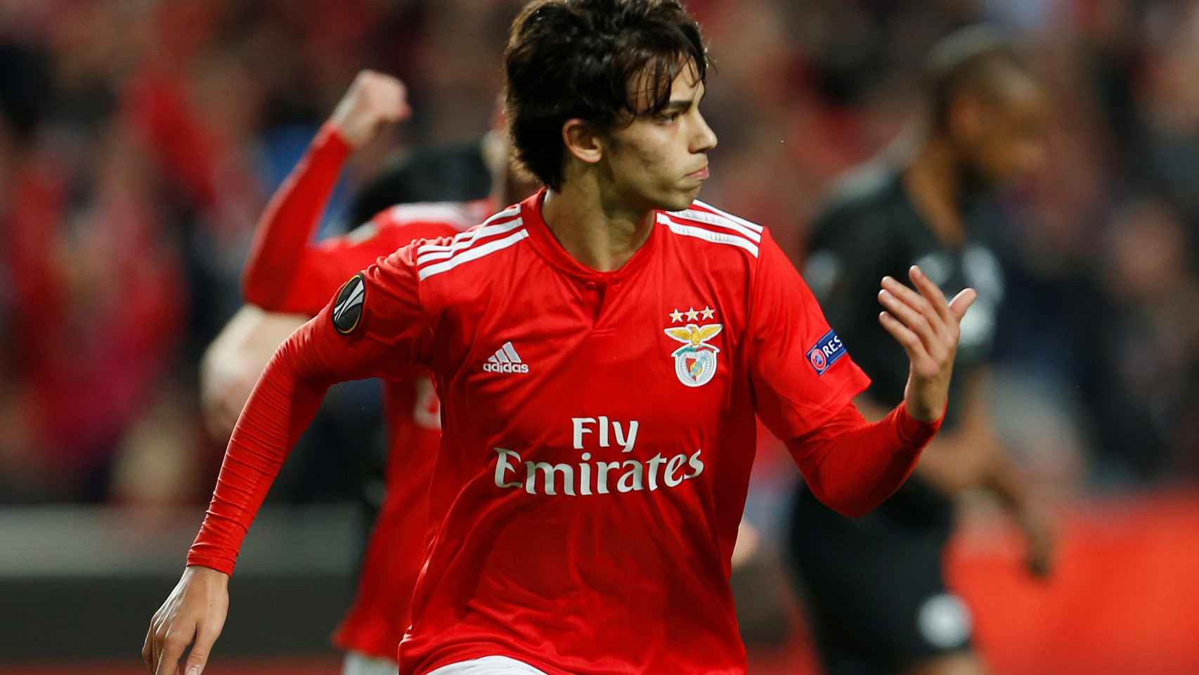 Joao Félix celebra un gol con el Benfica
