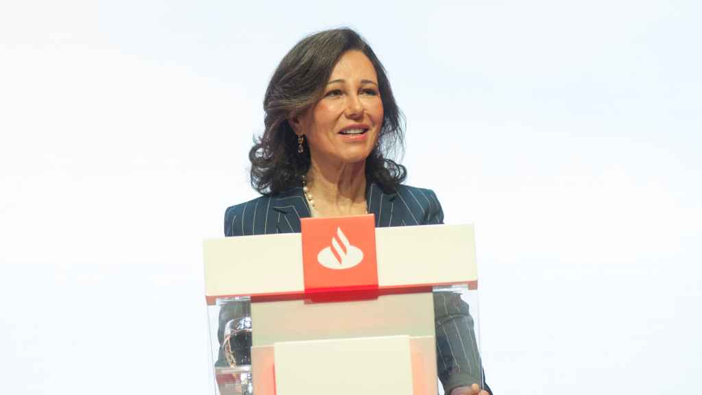 Ana Botín durante su discurso en la Junta General de Accionistas del Banco Santander.