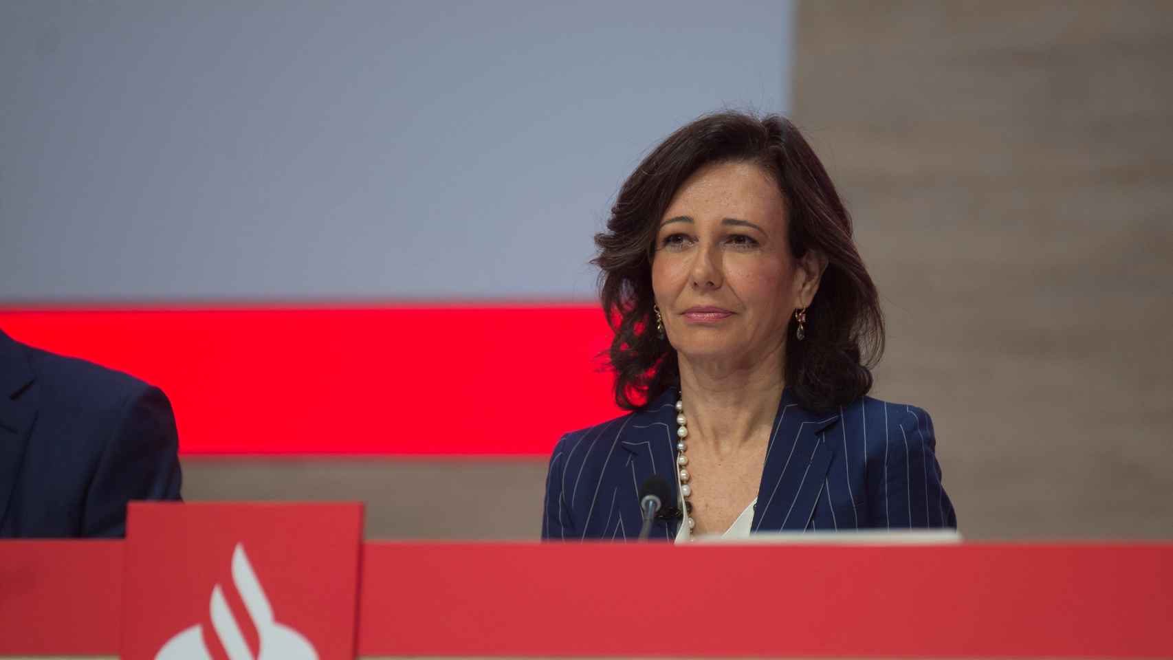 Ana Botín, presidenta del Santander, durante la Junta de Accionistas.