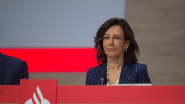 Ana Botín, presidenta del Santander, durante la Junta de Accionistas.