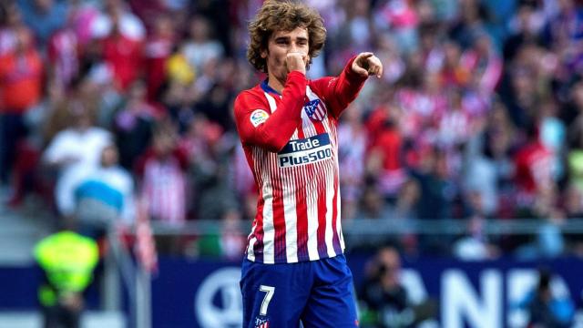 Griezmann, tras anotar el primer gol del partido ante el Celta