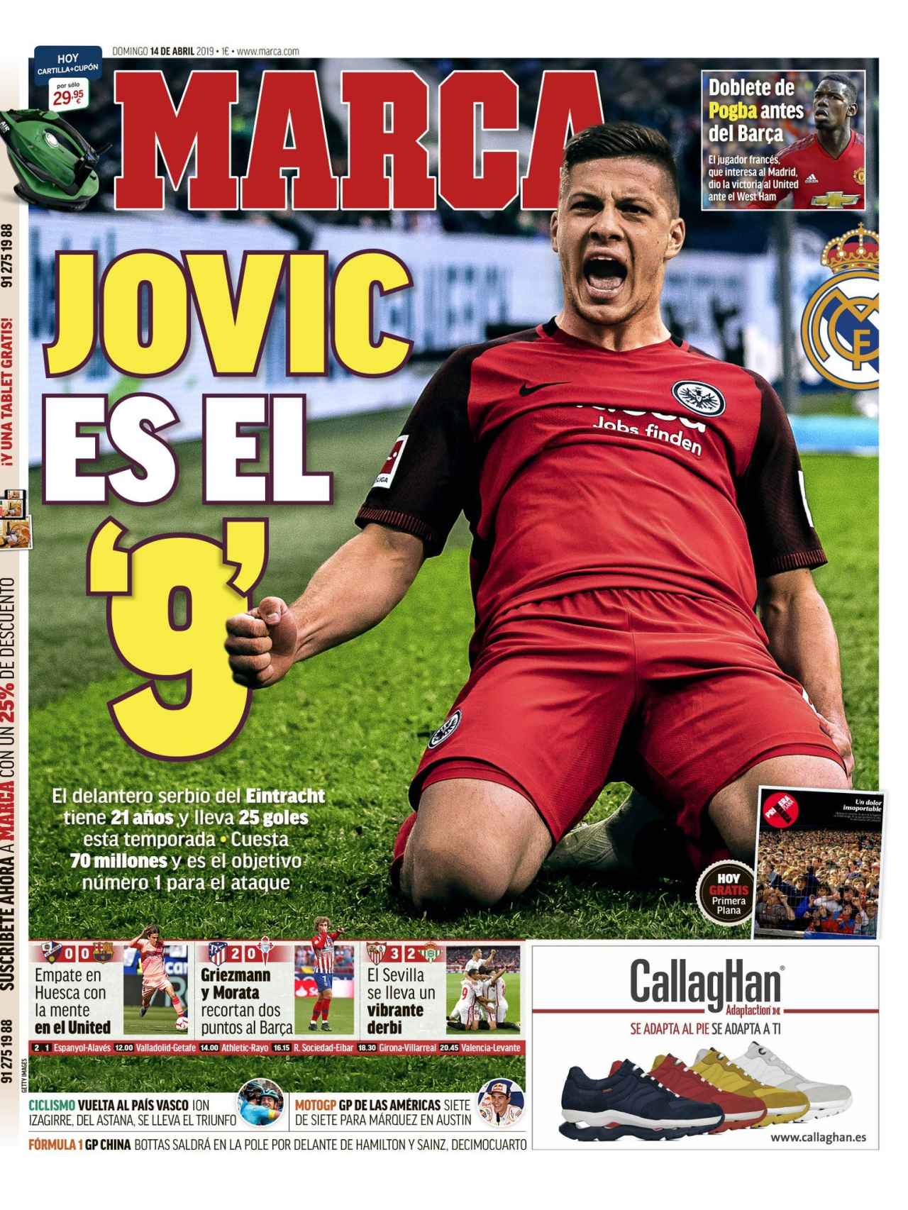 La portada del diario MARCA (14/04/2019)