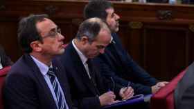 Jordi Sànchez, Josep Rull y Jordi Turull, en el banquillo del Tribunal Supremo.