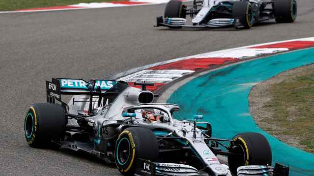 Hamilton y Bottas, en el Gran Premio de China de la Fórmula 1