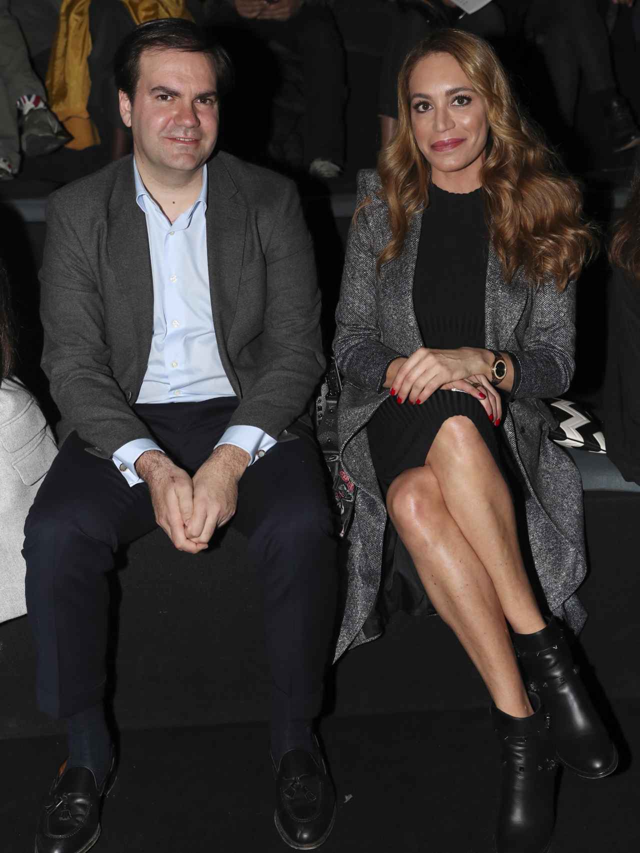 Juan Díaz y su esposa, Gema Ruiz, en la Madrid Fashion Week 2019.