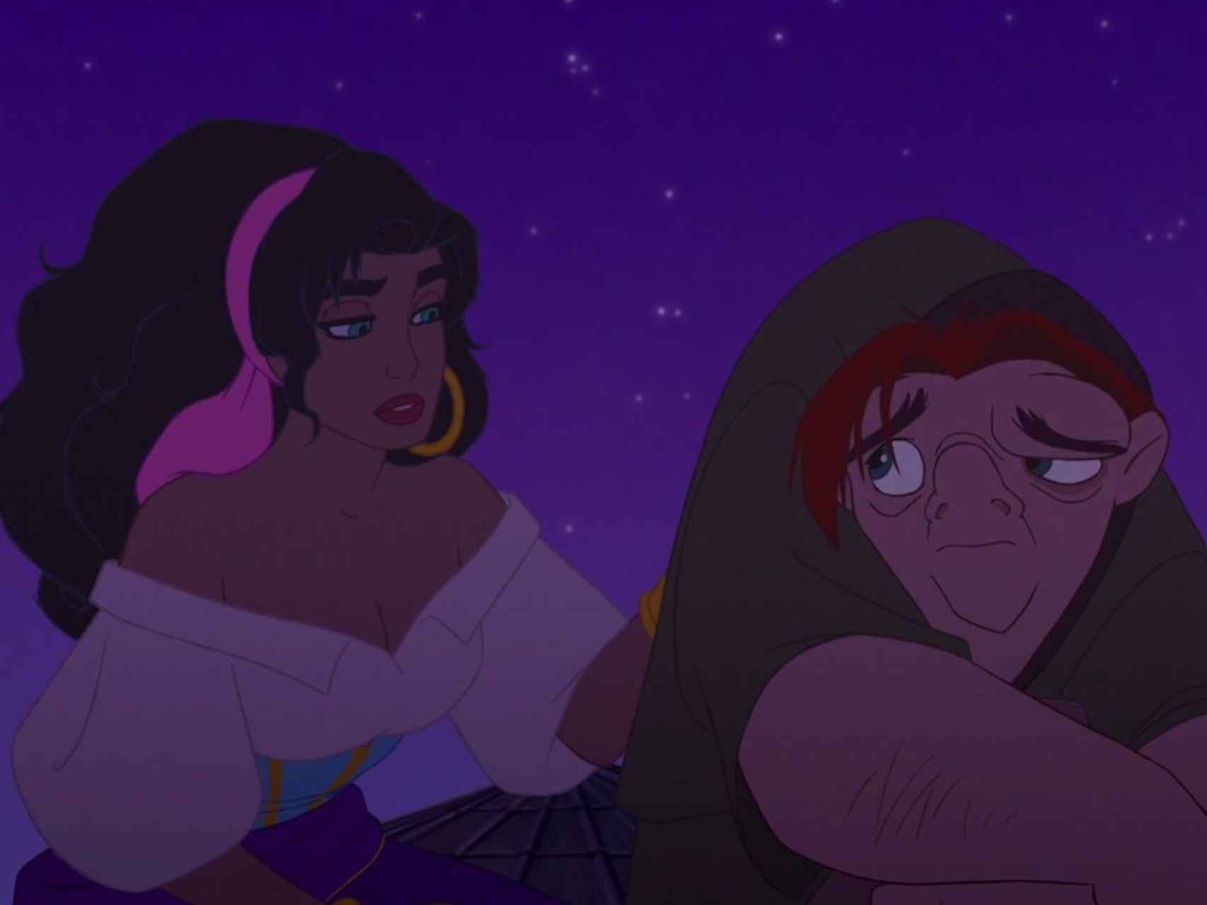 Esmeralda y Quasimodo.
