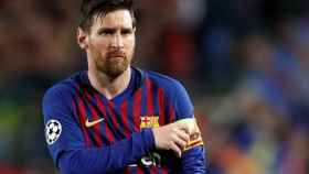 Lionel Messi, en el partido de la Champions League entre el Barcelona y el Manchester United