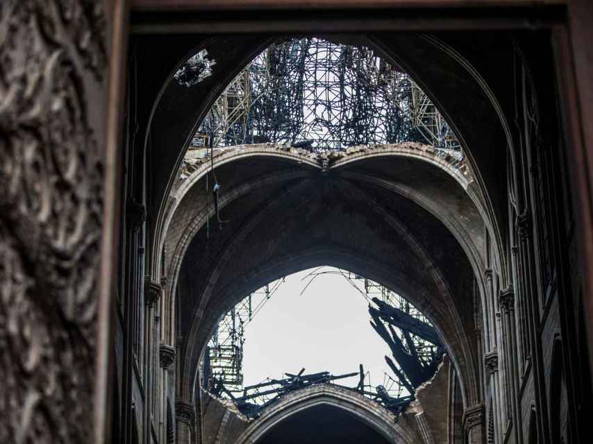 Estado de Notre Dame tras el grave incendio.